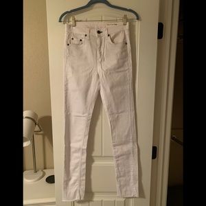 Rag & Bone High Waist White Skinny Jeans NWT 25